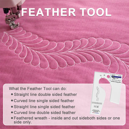 Feather Quilting Tool | Quilting Template | Rulerwork Quilting