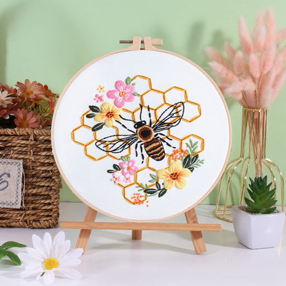 DIY Bee Embroidery Kit: Craft Your Nature-Inspired Masterpiece