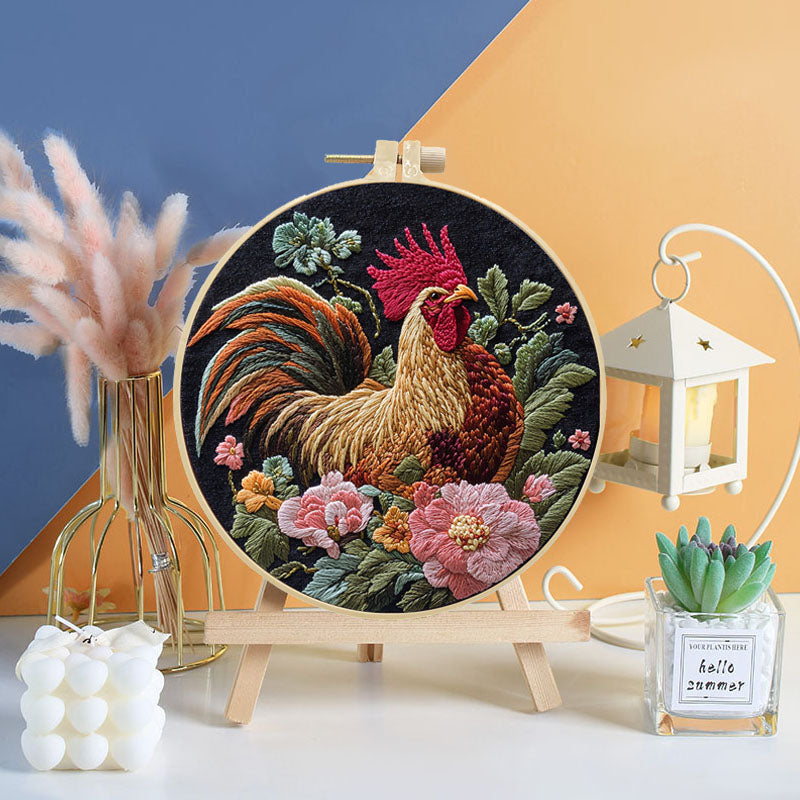 Roosters Radiance Embroidery Kit