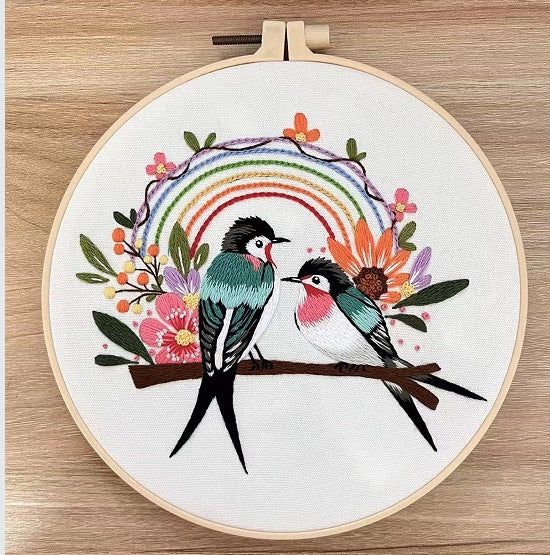Bird & Floral Collection  -Themed DIY Embroidery Kits