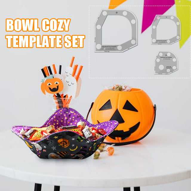 Halloween Bowl Cozy Template Cutting Ruler Set - 2PCS (With Instructions)