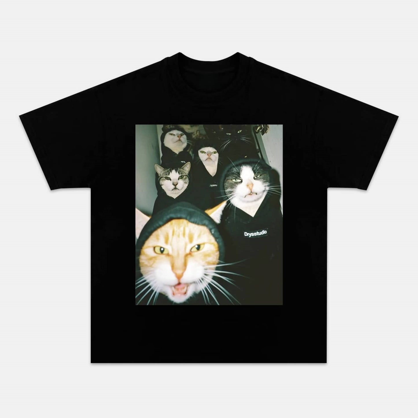 Wacky Cat Silhouette T-shirt