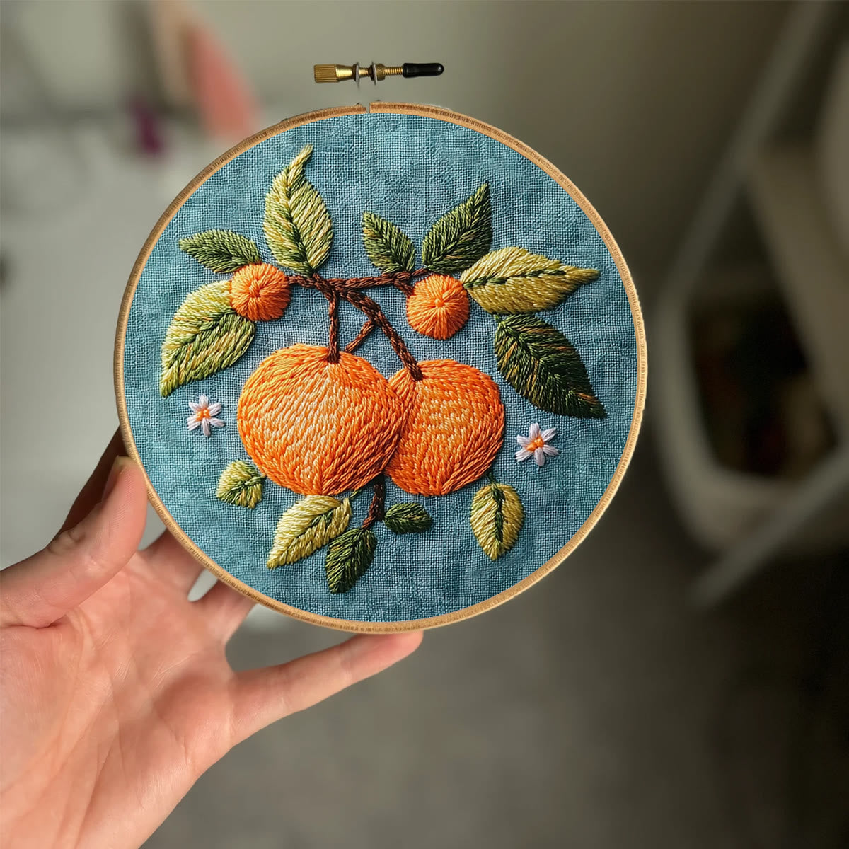 Rubbyoo Embroidery Kit-  Branch Oranges