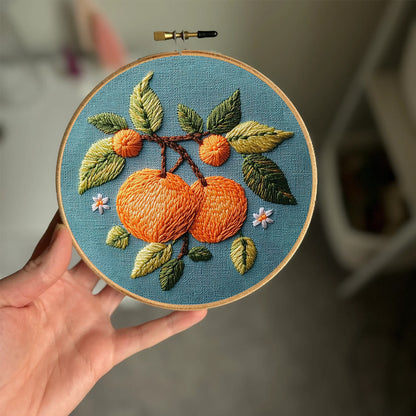 Rubbyoo Embroidery Kit-  Branch Oranges