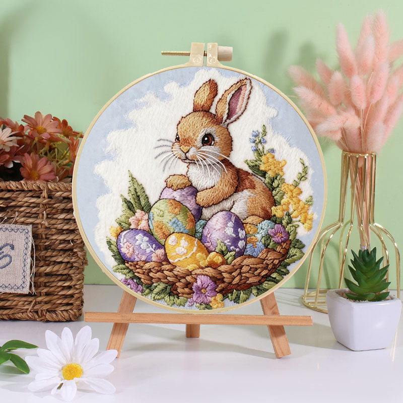 Threads of Spring: Easter Bunny Embroidery Kit