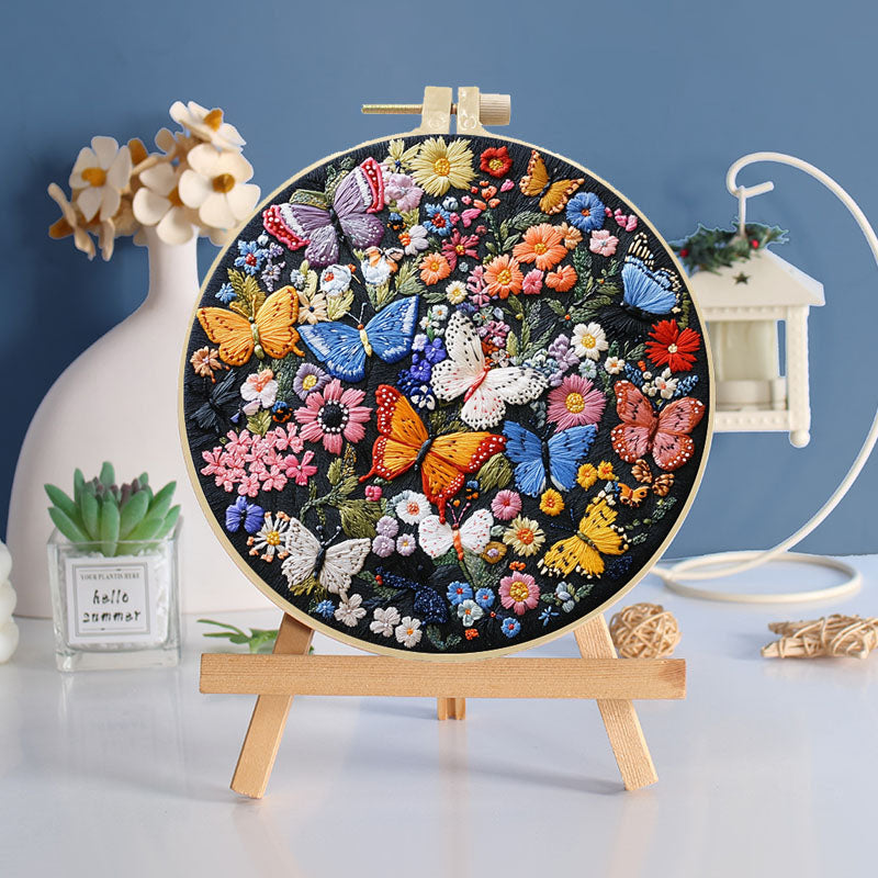 Butterfly Bloom Embroidery Kit