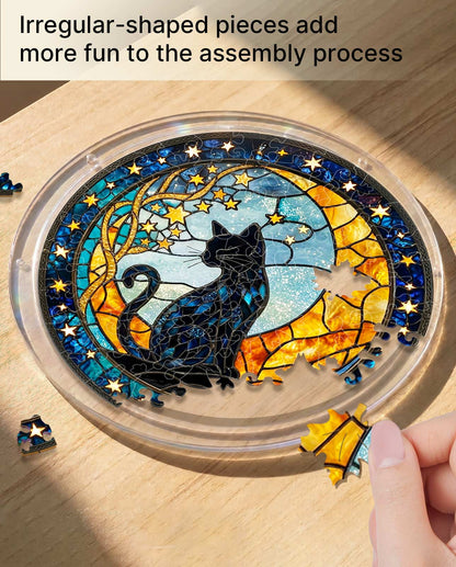 Acrylic Jigsaw Puzzle Suncatcher - Seleneâ€TMs Cat