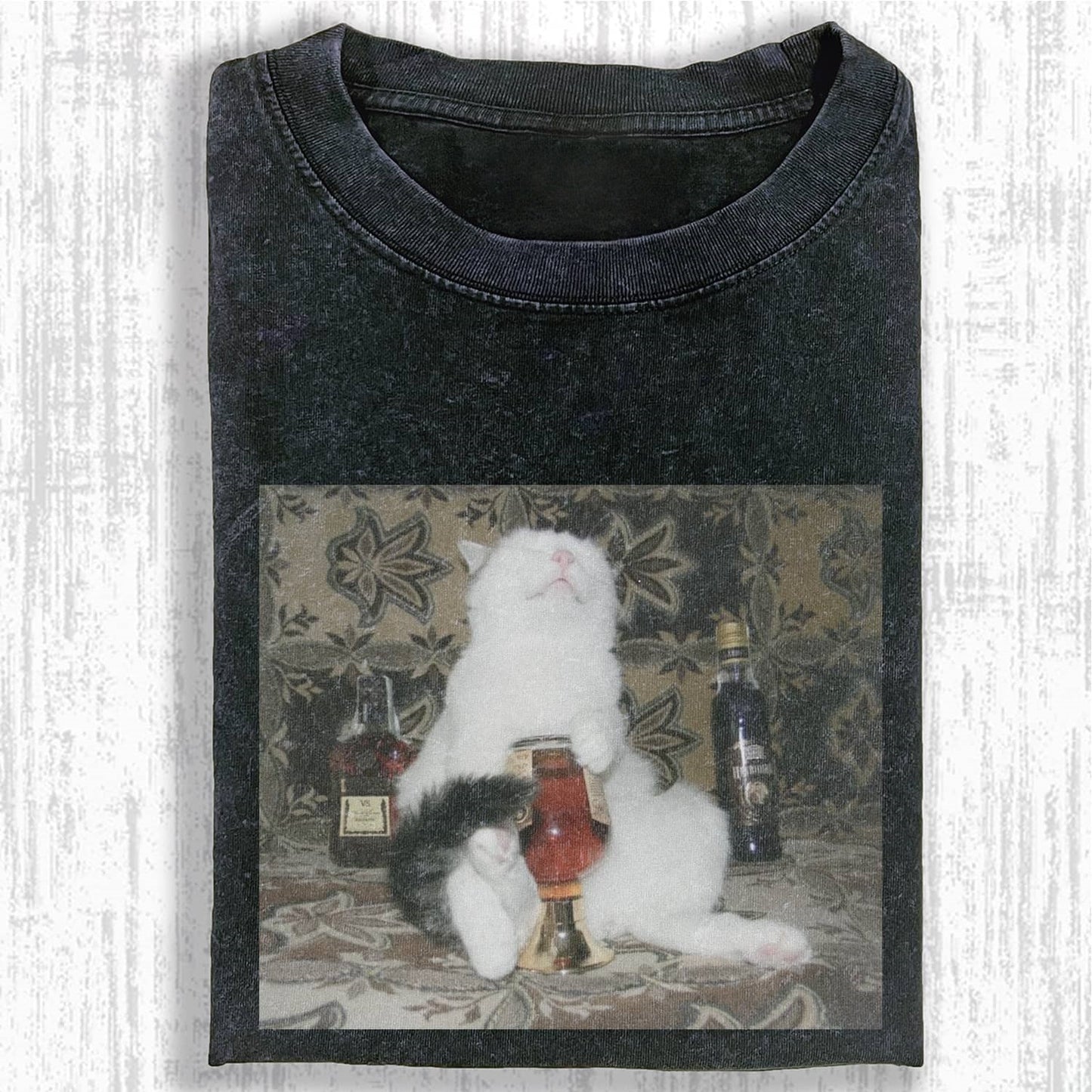 Wacky Drunk Cat T-shirt