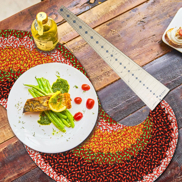 Spicy Spiral Table Runner Quilting Template Ruler