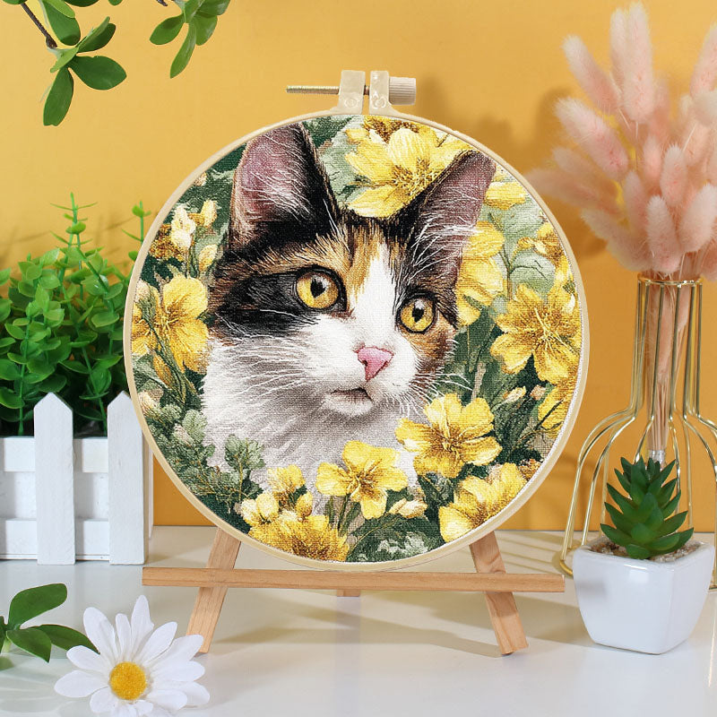 Whisker And Wildflower Embroidery Kit