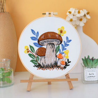 Enchanted Forest Mushroom Embroidery Kit: Craft Your Whimsical Masterpiece