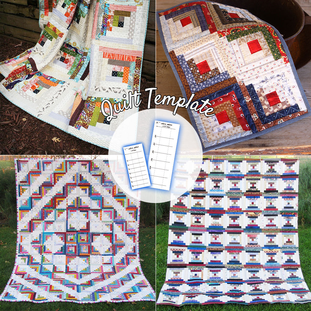 Log Cabin Maker Template Set- With Instructions