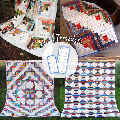 Log Cabin Maker Template Set- With Instructions