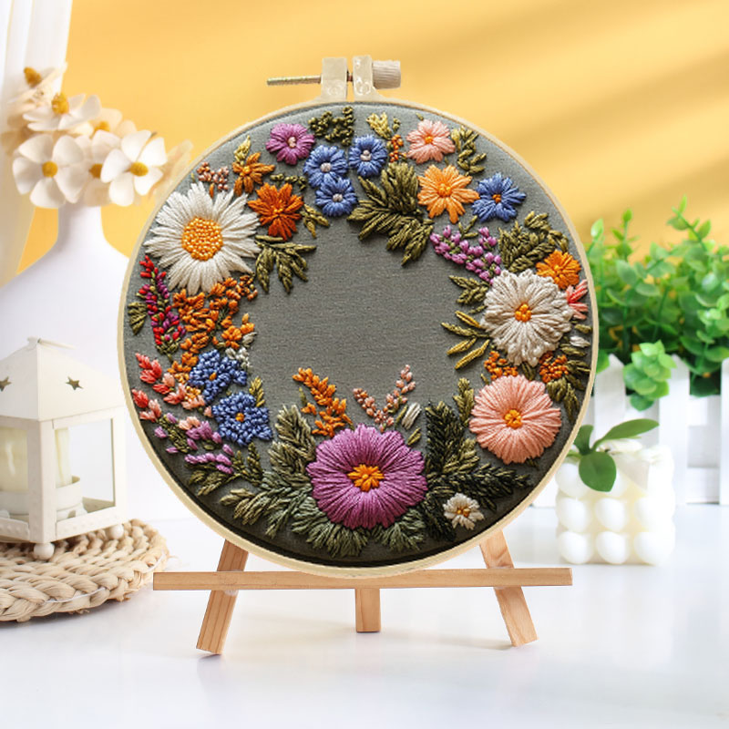Wildflower Wreath Embroidery Kit