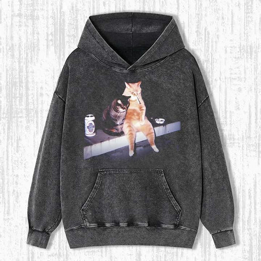 SMOKING CAT SWEATSHIRTS & HOODIES