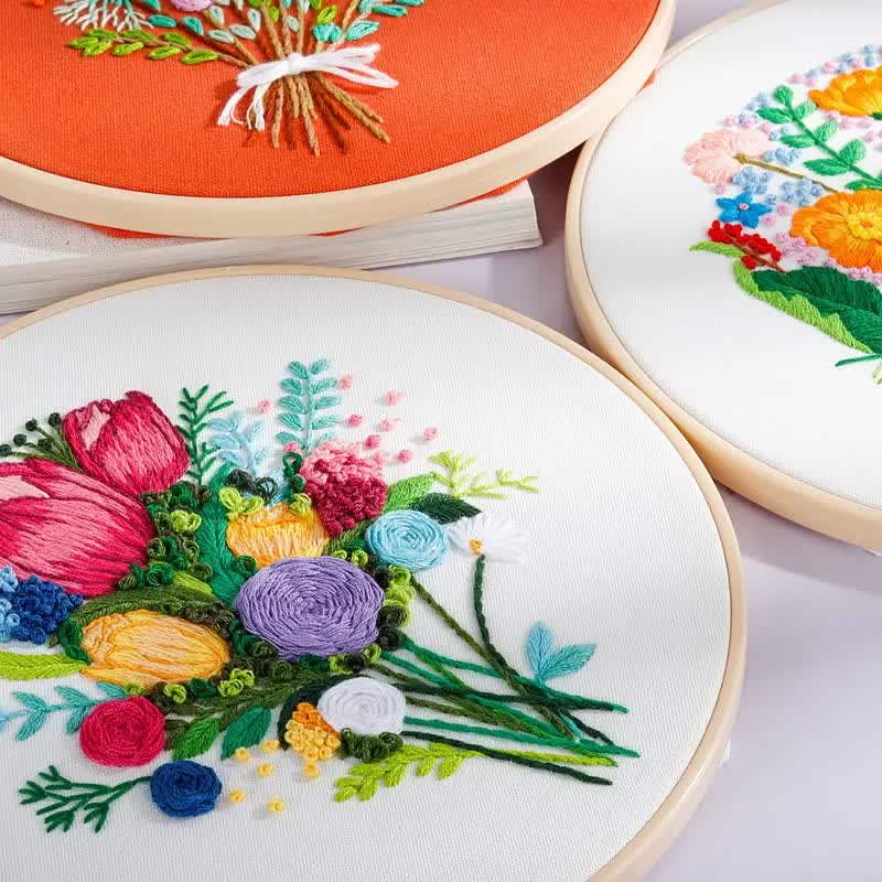 Rubbyoo Embroidery Kit - Flower Bouquet