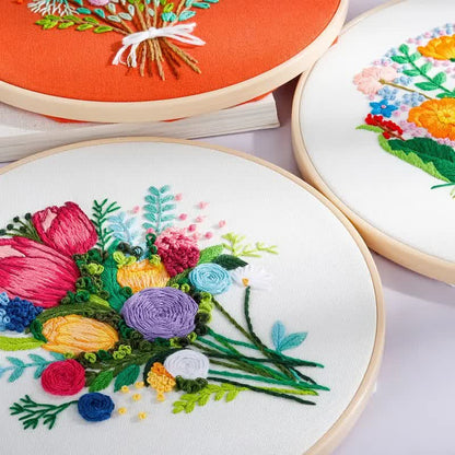 Rubbyoo Embroidery Kit - Flower Bouquet
