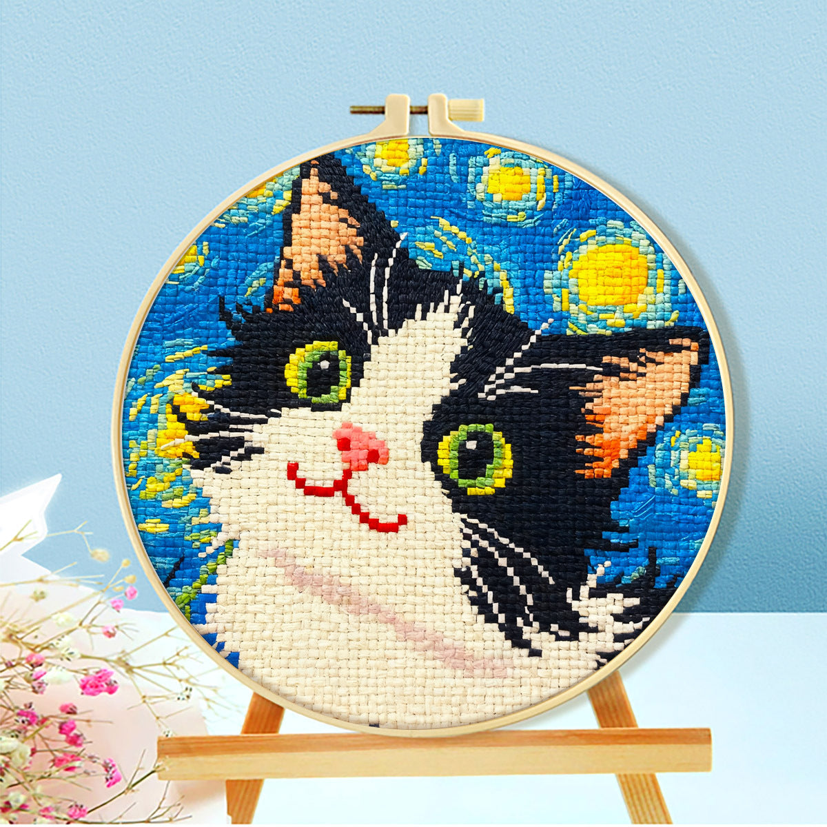 Moonlit Meow Cross Stitch Kit