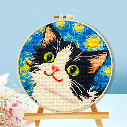 Moonlit Meow Cross Stitch Kit