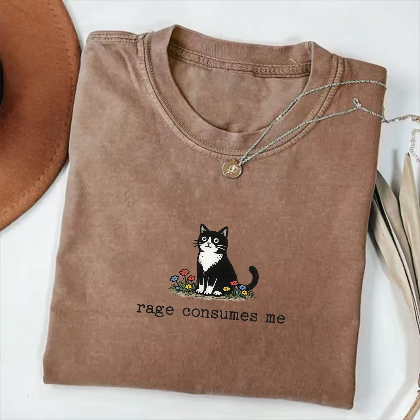 Rage Consumes Me Cat T-Shirt