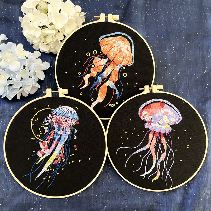 Ocean Jellyfish - Themed DIY Embroidery Kits