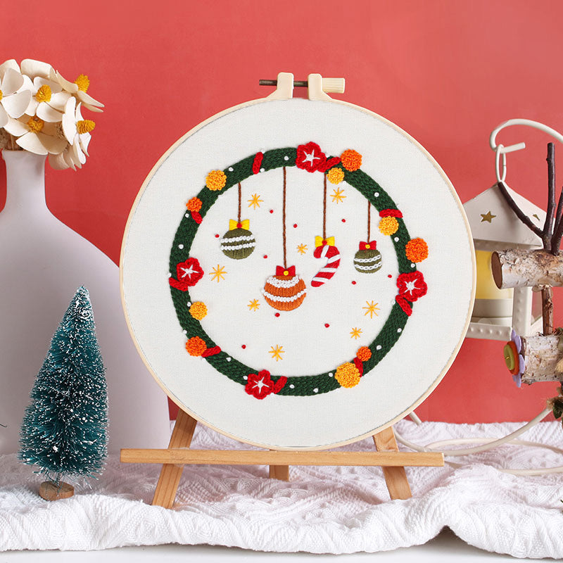 Christmas Cheer Embroidery Kit: Celebrate the Season with Every Stitch