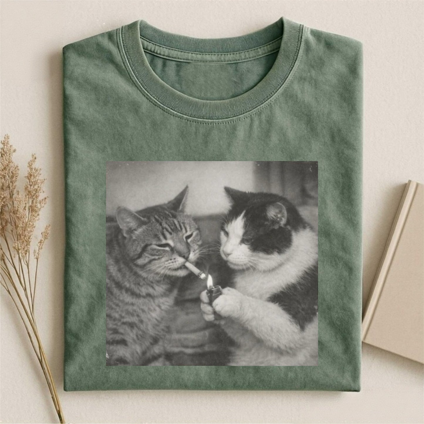 Comfort Colors Retro Funny Cat T-Shirt