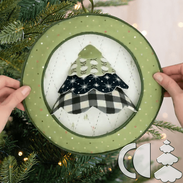 3D Christmas Tree Wall Hanging Decor Sewing Template Ruler - With Manual