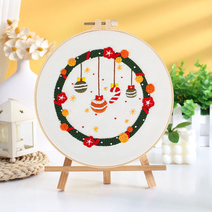 Festive Christmas  - Themed DIY Embroidery Kits