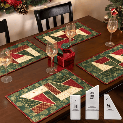 Magic Stained Glass Placemats - Scrap Crazy Templates - With Instructions