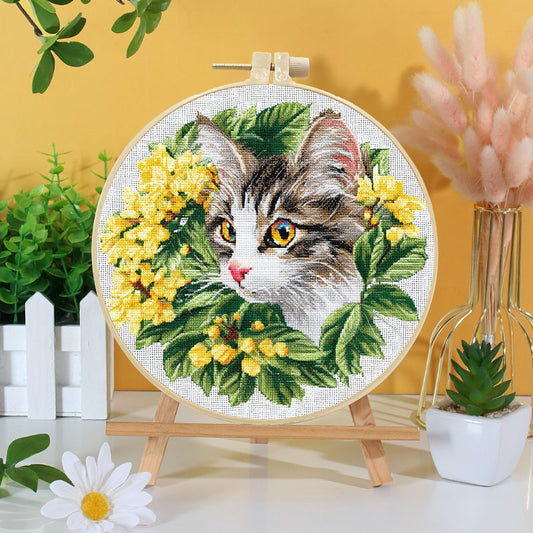 Whisker And Wildflower Embroidery Kit