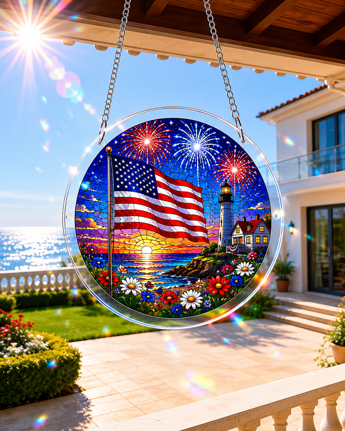 Acrylic Jigsaw Puzzle Suncatcher - Independence Day Celebrations