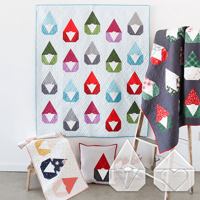 DIY Christmas Gnomes Quilt Template Set - With Instructions