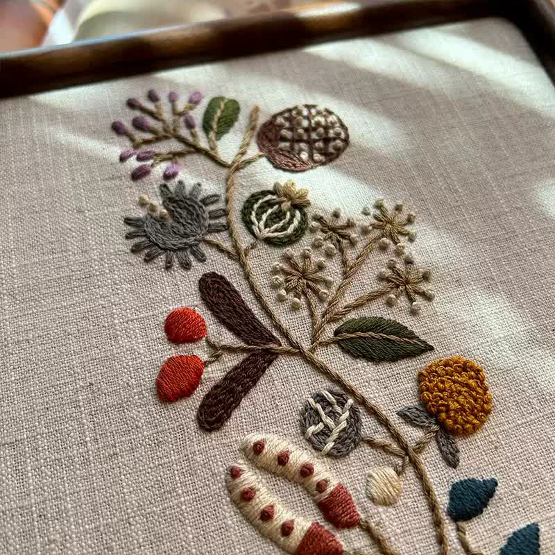 Decorative Painting Embroidery - Wild Flowers Beginner Friendly Embroidery