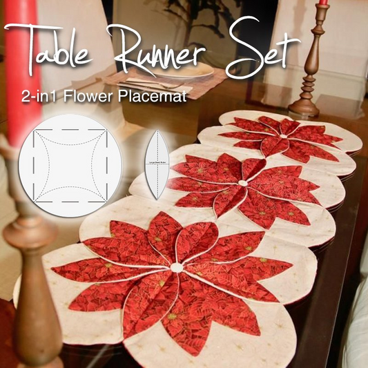Composite Quilted Flower Placemat 2PCS SET- With Instructions