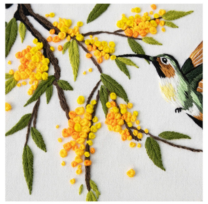 UrCustomHUB Hummingbird Garden Embroidery Kit: Let Every Stitch Catch A Flutter