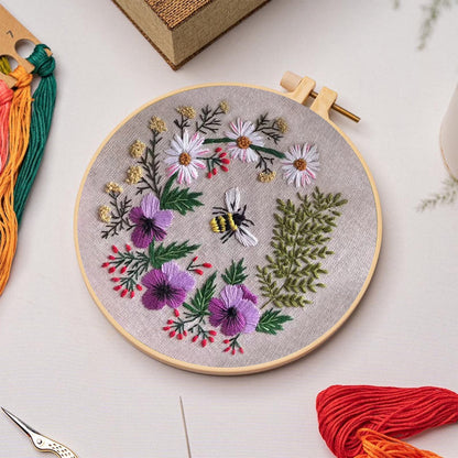 Rubbyoo Embroidery Kit-   Honey Bee Garden