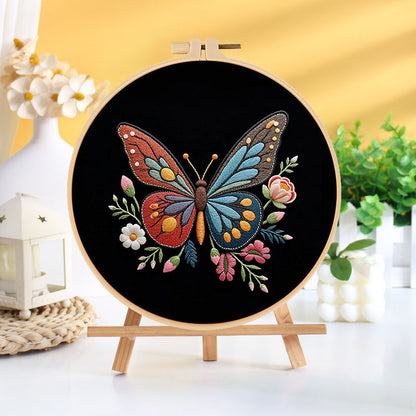 Butterfly And Wildflower Embroidery Kit