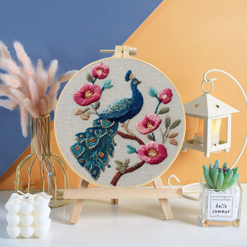 Regal Peacock Embroidery Kit