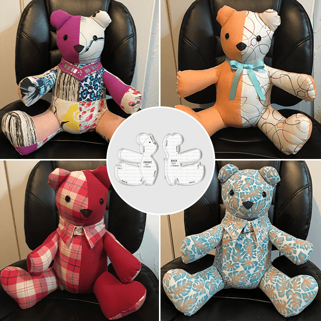 Simple Memory Bear Template Set - With Instructions