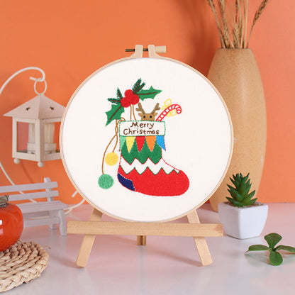 Festive Christmas Embroidery Kit: Craft Your Holiday Cheer