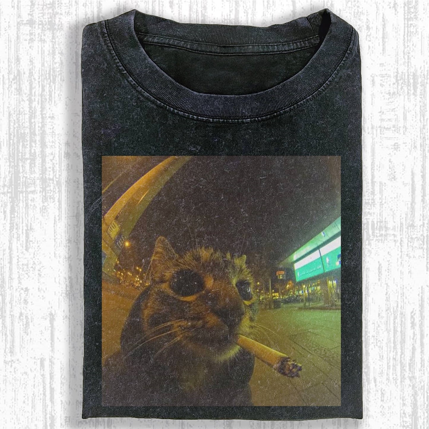 SMOKING CAT MEME T-SHIRT