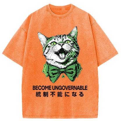 St. Patrick's Day Prank Cat Washed T-Shirt