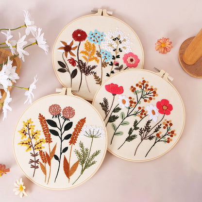 Flowers  -Themed DIY Embroidery Kits