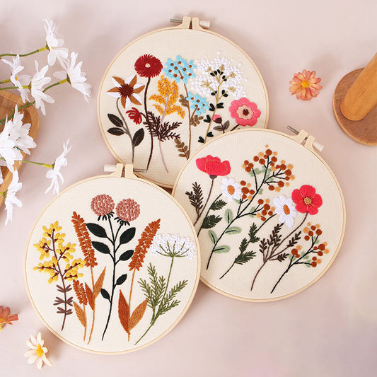 Flowers  -Themed DIY Embroidery Kits