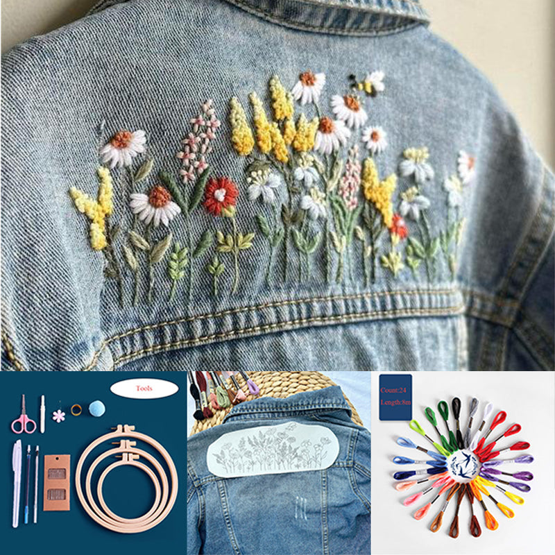 Stick Stitch Water-Soluble Embroidery Flower Collection: Stitch, Create, and Personalize