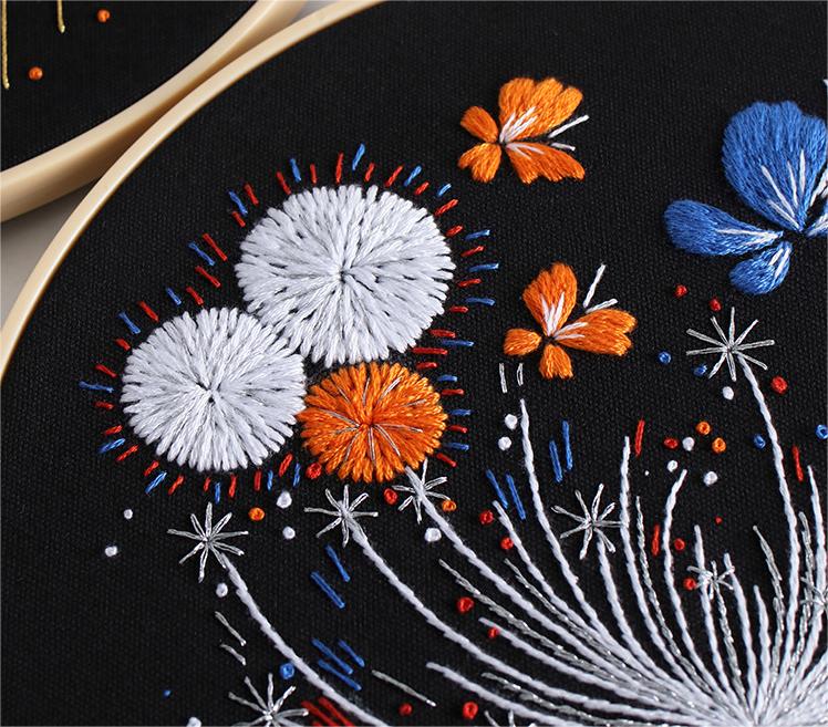 Fireworks Embroidery Kit Series
