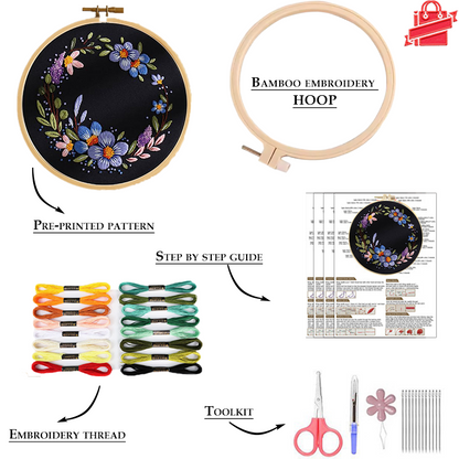Floral Whispers Embroidery Kit: Let Every Bloom Tell a Story