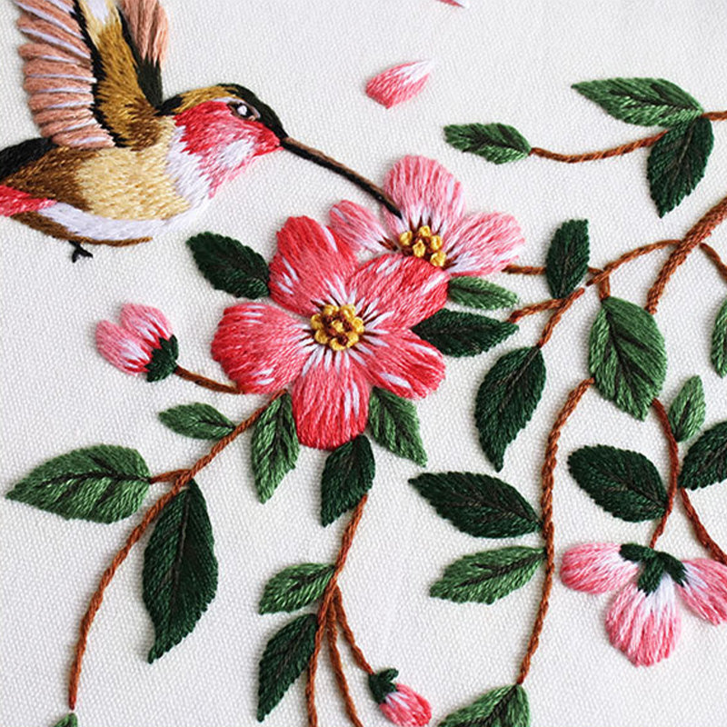 Hummingbirds-Themed DIY Embroidery Kits