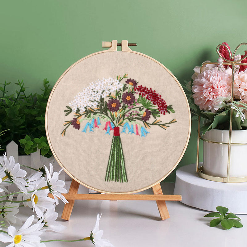 Blooming Bouquet Embroidery Kit: Craft Your Floral Masterpiece